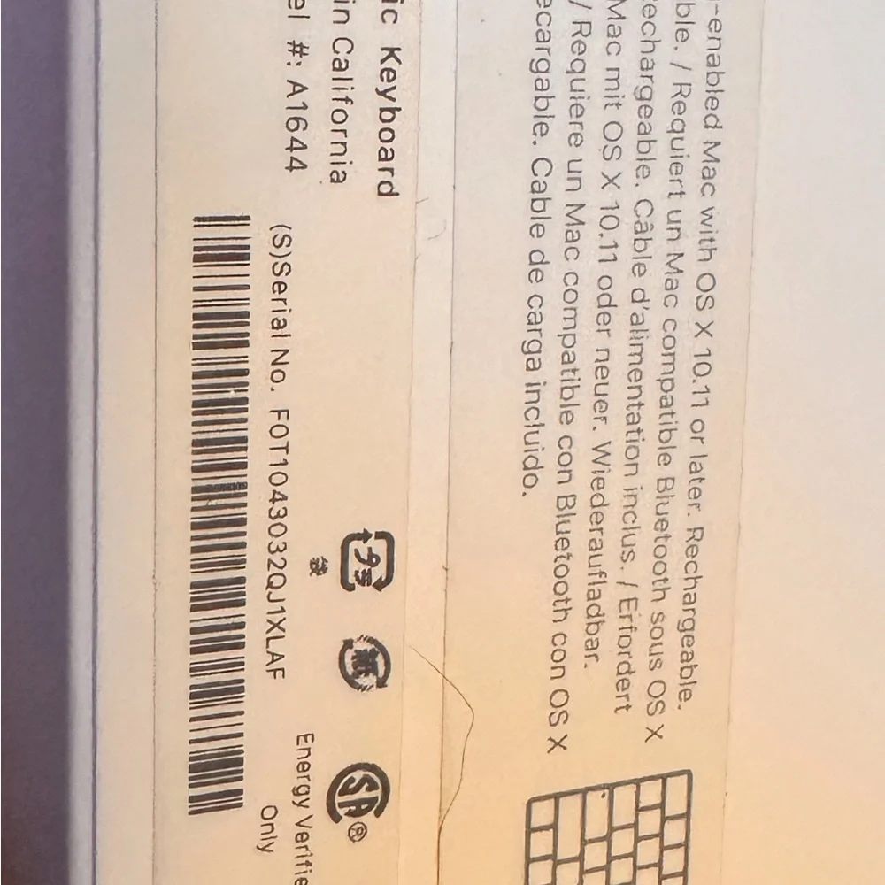 Wireless Silver Apple Keyboard New in Box